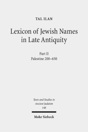 Although described as volume II, this is the last volume to appear in a series of four which documents all the named Jews whose record has come down to us from Antiquity. It lists all the Jewish people we know and those we think were Jews from Palestine after 200 CE and before the Arab conquest. Most of the information in it is derived from the Palestinian Talmud and from inscriptions from Jewish cemeteries such as Beit Shearim. Unlike the previous volumes in this series, this volume also lists all the Samaritans known by name from Palestine in this period. It includes more than 3000 entries. Together with the other books in this series, a record of more than 15,000 named Jews has been collected. From this collection it is possible to learn much about the cultural phenomenon of name-giving among Jews in Antiquity and the extent of their assimilation or separateness can be assessed. The entire series is thus a very useful resource for the study of cultural and social history and its utility to scholars will certainly be long lasting. The volume also includes a substantial addendum to volume 1, which appeared in print exactly ten years ago. It includes over 500 entries that had been overlooked in the previous volume, or that have meanwhile been published. In an appendix the results of the project team's research on inscriptions in Elijah's Cave in Haifa are presented. This cave is a venerated Jewish site to this day, although its religious character in Antiquity is the subject of debate. The team was able to read 50 inscriptions found on its wall and this added more than 70 names to the present volume.