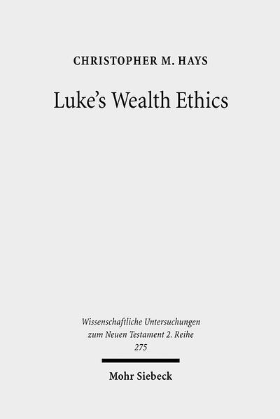 The theme of wealth is one of the perennial hot topics in Lukan interpretation, as scholars have often found Luke's teachings on the proper use of wealth to be intractably self-contradictory. Christopher M. Hays addresses the apparent incongruity in Luke's ethical paraenesis. Alternately disputing and drawing upon earlier accounts of Lukan wealth ethics, he argues that Luke's Gospel narrates a spectrum of behaviors which actualize the basic principle of renunciation of all. Undertaking a narrative-critical, ethic description, he shows that in Luke's Gospel the manifestation of a disciple's renunciation depends upon two factors: the disciple's vocation and his or her wealth. The author proceeds to analyze the text of Acts and to demonstrate that Luke displays the Jerusalem community, and to a lesser extent, the Diaspora Church, as faithfully appropriating and enacting Jesus' teachings on possessions.