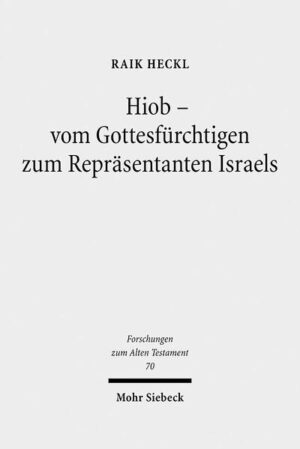 Raik Heckl weist nach, dass das Gegenüber von Prosa und Dichtung im Hiobbuch dadurch zustande kam, dass eine ältere Hiobdichtung mit eigener Kohärenzstruktur und Intention nachträglich erzählerisch gerahmt wurde. In der älteren Dichtung wurde Hiob als frommer Heide dargestellt, der an seiner Gottesbeziehung im Leiden festhält und dem sich in den Gottesreden Jhwh, der Gott Israels, in einer persönlichen Gottesbegegnung offenbart. Während sich die Dichtung in exemplarischer Weise mit der Frage nach Gottes Stellung zum Leiden beschäftigt, werden Thema und Hauptfigur in der Rahmenerzählung geschichtstheologisch umgedeutet. Hiob, der hier von vornherein als Jhwh -Verehrer erscheint, wird durch eine strukturbildende Verarbeitung von 1 Sam 1-4 zum Repräsentanten des Geschicks des Volkes Israel gemacht. Die Wiederherstellung des unschuldig Leidenden weist auf eine zukünftige Wiederherstellung Israels hin, wodurch das deuteronomistische Geschichtskonzept der Samuelis- /Königebücher kontrastiert wird.