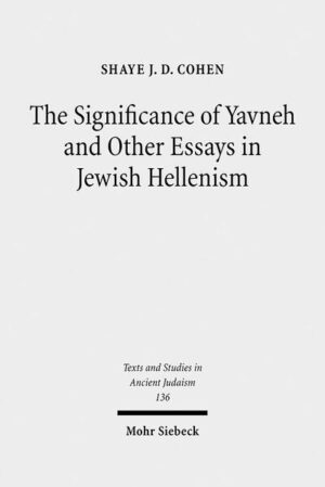 This volume collects thirty essays by Shaye J.D. Cohen. First published between 1980 and 2006, these essays deal with a wide variety of themes and texts: Jewish Hellenism