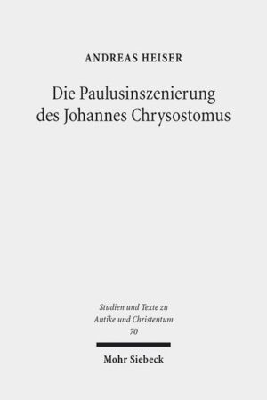 Die Beziehung des um 350 n. Chr. geborenen Johannes Chrysostomus zum Apostel Paulus wurde in der älteren Forschung mit "Paulusliebe" und "Seelenverwandtschaft" beschrieben. Jenseits solcher psychologisierenden Zugänge zeichnet Andreas Heiser durch sprachliche und historische Analyse der Epitheta, die Chrysostomus für Paulus verwendet, die Inszenierung des Apostels als Musterasketen nach. Die Analyse der Paulusepitheta in vorausgehender christlicher Literatur wirft ein Licht auf die Kontinuitäten und Innovationen der Inszenierung, wenn Chrysostomus in Auseinandersetzung mit dem syrisch-antiochenischen Asketentum versucht, mittels Paulus folgenreich und nachhaltig asketische Standards in den Gemeinden Antiochiens zu etablieren.