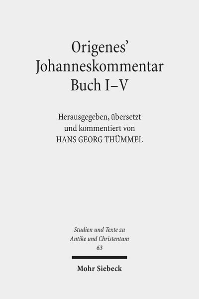 Origenes hat über einen längeren Zeitraum hinweg Auslegungen zum Johannesevangelium an seinen Mäzen Ambrosius geschrieben. Von dem Werk ist ein knappes Drittel erhalten, wovon Hans G. Thümmel Buch 1 und 2 sowie die erhaltenen Fragmente von Buch 4 und 5 behandelt. Sie beziehen sich auf den Prolog des Johannesevangeliums. Die Publikation verbessert vor allem anhand der Korrekturlisten der älteren Rezensionen den Text und bietet eine Übersetzung. Weitere Klärungen gibt ein Kommentar.Grundlegend für die Ausführungen des Origenes über den Io 1,1 genannten Logos ist die Vorstellung des Schöpfungsmittlers, der gleichermaßen die Zusammenfassung der Schöpfung darstellt. Origenes verbindet ihn mit der Sophia in gleicher Funktion. Das bedeutet aber nicht, daß Origenes abstrakte Metaphysik betreibt. Ihm geht es um den Menschen in seinem erlösungsbedürftigen Zustand, und alles ist darauf angelegt, diesen Zustand zu erklären und dann zu zeigen, wie der Mensch ihn überwinden kann. Origenes entwickelt seine Vorstellungen von der Schöpfung als Folge eines Abfalls und vom Heil als Rückkehr zu Gott. Er bemüht sich, für jede Aussage die exegetische Grundlage darzulegen, wofür er besonders auf Paulus rekurriert. Er ist überzeugt, in allem, was er sagt, das göttliche Wort auszulegen. So begegnen sich bei Origenes die feste Überzeugung, daß Gott in dem verbal inspirierten Text spricht, der deshalb auch in grammatischen Feinheiten ernst genommen werden muß, und eine feste Vorstellung davon, wie sich das Drama von Gott und Welt, Abfall und Rückkehr vollzogen hat und vollzieht. Beides steht in einer gewissen Spannung zueinander, erklärt sich aber letztlich gegenseitig.