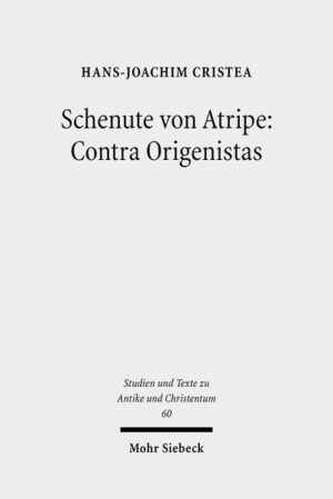 Schenute von Atripe (gest. nach 451), der berühmte Archimandrit und bedeutendste Autor der koptischen Originalliteratur, verteidigt in diesem Traktat die orthodoxe Lehre gegen eine Vielzahl abweichender Strömungen, die von Origenes über Arius und verschiedene gnostische Lehren bis zu seinem Zeitgenossen Nestorius reichen und nach wie vor die monastische Disziplin und Frömmigkeit bedrohen. Nach der Erstedition durch T. Orlandi und der Zuordnung weiterer Textzeugen (sowie der Ermittlung des Incipit: "I Am Amazed") durch St. Emmel legt Hans-Joachim Cristea hier erstmals eine urkundengetreue Edition aller Handschriften mit deutscher Übersetzung vor. In der Einleitung liegt ein Schwerpunkt auf dem Nachweis der Quellen