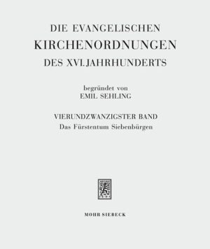 Mit der Einführung der Reformation mussten in zahlreichen Belangen des weitgefassten kirchlichen Lebens neue Ordnungen abgefasst werden, nicht zuletzt weil die päpstliche Obödienz und die bischöfliche Jurisdiktion nicht mehr anerkannt wurden. Die erlassenen Ordnungen wirkten dabei oft weit über den Rahmen des kirchlichen Lebens hinaus auf das politische und rechtliche Geschehen. Zu den kirchenordnenden Texten zählen Agenden, Liturgien, Gebetsformulare, Vorschriften zur Anstellung von Pfarrern und Diakonen sowie Richtlinien zu ihrer Tätigkeit, Instruktionen für Visitationen, aber auch Armen-, Ehe- und Zuchtordnungen. Der vorliegende Band erfasst ein Territorium außerhalb des Reichs. Siebenbürgen wurde zum Sonderfall konfessionellen Miteinanders von vier rezipierten und weiteren tolerierten Konfessionen