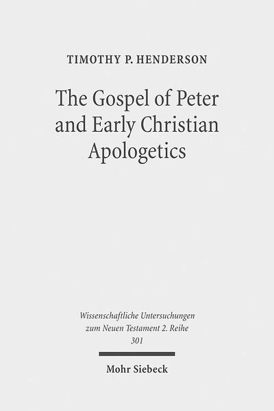 Timothy P. Henderson examines the apologetic and polemical characteristics of the Gospel of Peter and demonstrates that this early Christian text was composed by reworking material from the New Testament gospels. He suggests that the category of Second Temple Jewish writings known as "Rewritten Bible" provides the best analogy for understanding the literary relationship between the Gospel of Peter and the canonical texts. An important feature of this study is its investigation of the ways in which certain criticisms and claims from those outside the Christian movement, including both Jews and Gentiles, played a formative role in the composition of the Gospel of Peter and led its author to alter details from previous accounts in an attempt to provide a more compelling demonstration of Christian claims. Henderson also surveys many parallels from other early Christian literature in order to establish more clearly the apologetic traits of this fascinating gospel.