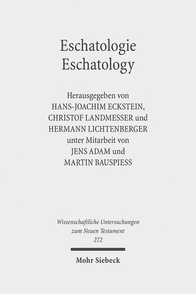 Die Autoren des vorliegenden Bandes interpretieren in historischen, exegetischen und hermeneutischen Untersuchungen Aussagen des Neuen Testaments über das Endgültige gegenüber allem Vorläufigen. Die verschiedenen eschatologischen Vorstellungen erhellen zugleich theologische Grundentscheidungen. In allen diesen Texten ist das Verhältnis eschatologischer Vorstellungen zum Christusgeschehen entscheidend. Das Verständnis der Zeit und der Geschichte mit Blick auf ihr Ende, die Frage nach der Auferstehung und nach dem Gericht, nach der endgültigen Versöhnung und der Gottesgemeinschaft sowie nach der spannungsreichen gegenwärtigen eschatologischen Existenz sind damit verbundene Themen. Die individuellen, die universalen und die kosmischen Dimensionen der Eschatologie werden vor ihrem traditions- und religionsgeschichtlichen Hintergrund so entfaltet, dass ihre theologische Bedeutung erhellt wird. Mit Beiträgen von: Jens Adam, John M.G. Barclay, Martin Bauspieß, Stephen C. Barton, Lutz Doering, Hans-Joachim Eckstein, Simon Gathercole, Bernd Janowski, Christof Landmesser, Hermann Lichtenberger, Friederike Portenhauser, Anna Maria Schwemer, Francis Watson, Benjamin G.Wold, Philip G. Ziegler