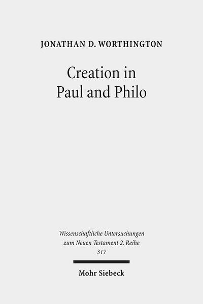 God's creative activity "in the beginning" is important to many aspects of Paul's theology. Jonathan Worthington explores Paul's protology by analyzing his interpretation of scripture concerning creation, mainly the beginning of Genesis. By examining Paul's exegetical manoeuvres within 1-2 Corinthians and Romans, and by comparing these with the contemporary but more detailed treatments of the same texts by Philo of Alexandria in his formal commentary on Genesis 1-2, De Opificio Mundi, the author uncovers an approach to creation that is fundamental to both ancient interpreters. Paul's interpretation of creation, like Philo's in his commentary, contains three interwoven aspects: the beginning of the world, the beginning of humanity, and God's intentions before the beginning. Recognizing this basic hermeneutical interplay between "the Beginning" and "the Before" facilitates a more appropriate comparison between Paul and Philo as well as a more adequate treatment of difficult and debated passages in both interpreters regarding creation.