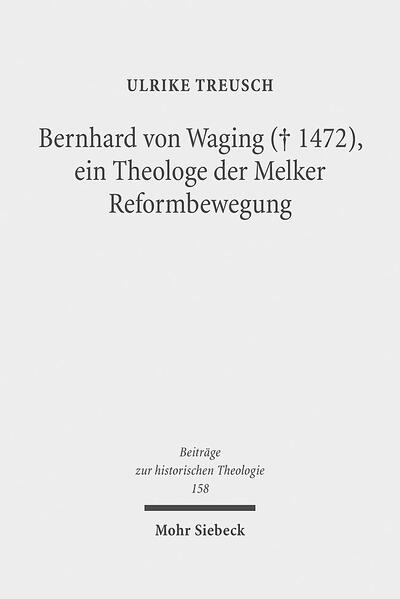 Ulrike Treusch fragt anhand von Person und Werk Bernhards von Waging († 1472) nach der monastischen Theologie im 15. Jahrhundert. Bernhard von Waging aus dem Kloster Tegernsee war einer der bekanntesten Vertreter der benediktinischen Reformbewegung von Melk. Er wirkte nicht nur als praktischer Reformer, sondern vor allem als Autor theologischer Reformschriften. Auch seine Korrespondenz mit Nikolaus von Kues und Nikolaus von Dinkelsbühl zeigt sein Anliegen einer Kloster- und Kirchenreform. Die Autorin untersucht Bernhards theologische Schriften in ihrem zeitgenössischen Kontext und in der Rezeption scholastischer wie monastischer Theologie. Sie legt mit dieser Arbeit die erste Monographie zu Bernhard von Waging vor und bietet aus der Untersuchung auch unedierter lateinischer Schriften eine neue Perspektive auf die Reformdiskussion des 15. Jahrhunderts und die spätmittelalterliche monastische Theologie.