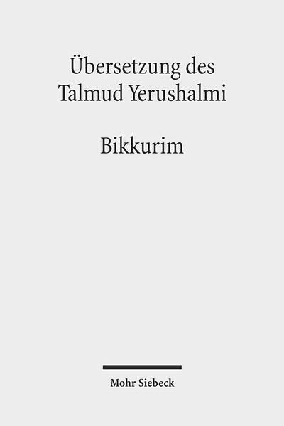 Der Traktat Bikkurim ist der letzte Traktat der ersten Ordnung, Zeracim, die sich mit landwirtschaftlichen Fragen beschäftigt. Zu dem Traktat gibt es nur im Yerushalmi eine Gemara. Nach Ex 23,19 sowie Dtn 26,1-11 sollen die Israeliten die ersten Früchte ihrer Ernte an Gott abgeben, da er den Israeliten das Land gegeben hat, auf dem ihre Früchte wachsen. In dem vorliegenden Traktat geht es darum, wer Erstlingsfrüchte darbringen soll und wann und wie diese dargebracht werden. Davon ausgehend geht es um vergleichbare Abgaben und damit zusammenhängende Probleme. Die Übersetzung ist entstanden mit Hilfe der Synopse zum Yerushalmi unter Einbeziehung sämtlicher erhaltenen Handschriften, die oftmals einen besseren Text bieten als die Druckausgaben, und auf denen alle älteren Übersetzungen in moderne Sprachen beruhen. Friederike Hecker kommentiert zudem ausführlich sprachliche und inhaltliche Fragen.