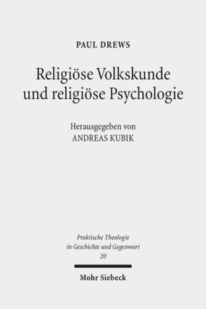 Wer sich über Religion informieren möchte, ist auf die ergebnisoffene Erforschung der Religiosität einer Bevölkerung angewiesen. Dies ist in Kirche und Gesellschaft anerkannt. Über Gegenstandsbereich, Methoden und Erkenntnisinteressen wird eine breite wissenschaftliche Debatte geführt. Zur ihrer Verortung ist eine historische Besinnung auf die Wegbereiter empirischer Religionsforschung unerlässlich. Die Schriften des Praktischen Theologen Paul Drews (1858-1912) lösten um 1900 eine breite Welle religions- und kirchenkundlicher Forschung aus, die aber aufgrund der theologischen Umbrüche nach dem Ersten Weltkrieg keine Fortsetzung fand. Andreas Kubik macht diese wichtige Theorietradition neu zugänglich. Er ediert im vorliegenden Band neben den programmatischen Beiträgen auch eine Fülle von Drews' Forschungsergebnissen zur Religion der Gebildeten, des Bauernstandes, zum Dämonenglauben und zur Psychologie des Kirchenbesuchs. Diese zeigen auch die Verwurzelung der empirisch orientierten Theologie in der 'sozialen Frage'.