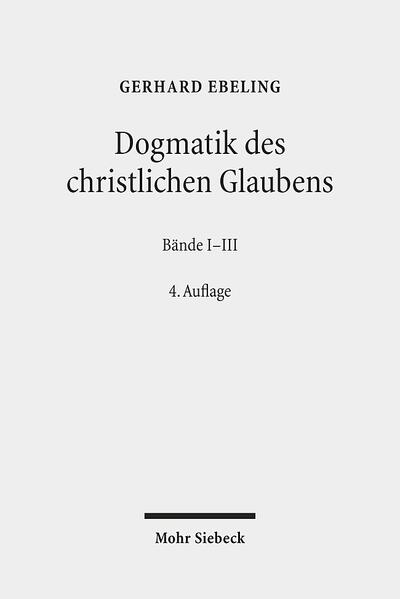 Die "Dogmatik des christlichen Glaubens", die Gerhard Ebeling vor einem Dritteljahrhundert vorlegte, erwies sich bald als ein Klassiker der neuesten Theologiegeschichte. Eberhard Jüngel hatte das Werk sogleich als "konsensbildend" begrüßt. Tatsächlich ist diese Dogmatik bis heute ein bedeutender Referenztext der aktuellen theologischen Glaubenslehre geblieben. Solche Zeitüberlegenheit mag nicht zuletzt darin begründet sein, daß Ebeling bewußt auf explizite Auseinandersetzungen mit den damals herrschenden, rasch welkenden theologischen Moden verzichtet hatte. Statt dessen bot er dem Leser die Möglichkeit, ihn auf dem Weg einer konzentrierten, meditativen Vergewisserung über den Gesamtzusammenhang christlicher Glaubenserfahrung mitdenkend zu begleiten. Die jetzt vorliegende vierte Auflage ist um ein Nachwort von Albrecht Beutel erweitert. Mit seinen Hinweisen zur Entstehung, Gestalt und Rezeption dieser Dogmatik könnte es der Ernte, die Ebeling einst aus einem reichen Leben mit der Theologie einfuhr, zu neuer Aussaat verhelfen.