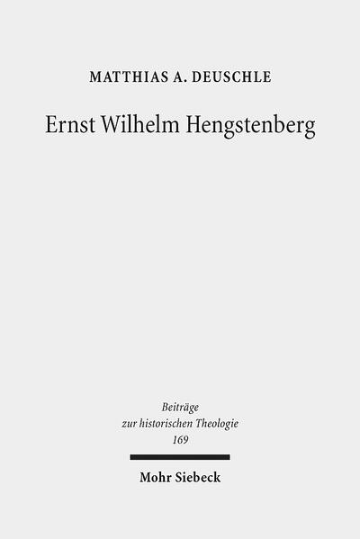 Ernst Wilhelm Hengstenberg (1802-1869), Professor für Altes Testament an der Berliner Universität und Herausgeber der einflussreichen Evangelischen Kirchenzeitung, war im 19. Jahrhundert einer der profiliertesten und umstrittensten Vertreter des kirchlich-konservativen Lagers. Matthias A. Deuschle untersucht in der vorliegenden Studie auf breiter Quellenbasis die Entwicklung von Hengstenbergs Denken und analysiert die Motive seines Handelns. Er beleuchtet Hengstenbergs Verhältnis zur Erweckungsbewegung, stellt sein Verständnis von Theologie und Kirche dar und geht der Frage nach, welche Rolle die Politik für ihn spielte und welche Stellung er zum politischen Zeitgeschehen einnahm. Die Untersuchung leistet damit einen gewichtigen Beitrag zur Erforschung des seit dem ersten Drittel des 19. Jahrhunderts erstarkenden kirchlichen Konservatismus.