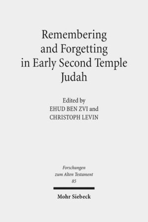 This volume collects revised versions of essays from a 2011 workshop held in Munich on Remembering and Forgetting in Early Second Temple Judah. The authors of the essays address these issues from both general methodological perspectives and through case studies emerging out or associated with a wide range of texts from the prophetic literature, the Pentateuch, the historical books, Psalms and Lamentations. All these texts share one main feature: they shape memories of the past (or future) and involve forgetting. Contributors: Bob Becking, Ehud Ben Zvi, Kåre Berge, Diana Edelman, Christina Ehring, Judith Gärtner, Friedhelm Hartenstein, Michael Hundley, Jörg Jeremias, Sonya Kostamo, Francis Landy, Christoph Levin, James Linville, Zhenhua Meng, Bill Morrow, Reinhard Müller, Urmas Nõmmik, Juha Pakkala, Hermann-Josef Stipp