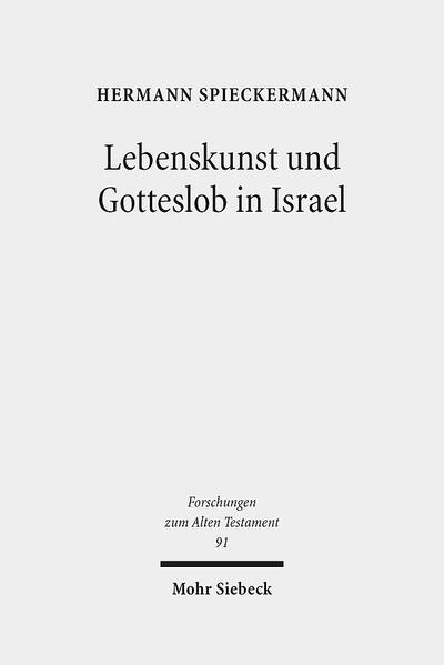 Der Band enthält Studien Hermann Spieckermanns zur Weisheitsliteratur, zu den Psalmen und zur alttestamentlichen Theologie. Einige Texte sind bisher unveröffentlicht gewesen, die anderen zumeist im letzten Jahrzehnt verfasst und für die Neuedition gründlich überarbeitet worden. Die Überarbeitung musste tief eingreifen, weil das Ensemble einem neuen Zweck dienen soll. Mit den ausgewählten Studien will der Autor den Zusammenhang von Weisheit, Gebet und alttestamentlicher Theologie erhellen. Es sind Sondierungen einerseits in der Welt des Wissens und Betens, andererseits im Themen- und Problembereich alttestamentlicher Theologie. Das Ergebnis soll zum Nachdenken über den Beitrag von Weisheit und Psalter zur alttestamentlichen Theologie anregen. Lebenskunst und Gotteslob werden als die theologischen Brennpunkte identifiziert, die wie in einer Ellipse das Ganze alttestamentlicher Theologie zu umgreifen und zu durchdringen vermögen.