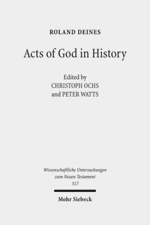 The eleven studies in this volume are connected by the conviction that God acts in history and that it remains necessary for biblical exegesis to integrate this into its methodology. Roland Deines presents historical and methodological considerations to trace how God was experienced within historical events and how such events inspired the formation of Scripture. Topics range from the Pharisees to Bar Kokhba, and from the historical Jesus to the Apostolic decrees, with Joseph Ratzinger (Pope Benedict XVI) on Jesus and Martin Hengel on Jesus' pre-existence and incarnation discussed as particular methodological examples. Roland Deines intends these studies to be contributions towards a theologically motivated historiography. His aim is to propose a viable reading of history under the assumption that the one God to whom the Holy Scriptures of the Jewish-Christian tradition bear witness is indeed the creator, sustainer and perfecter of this world and its history.