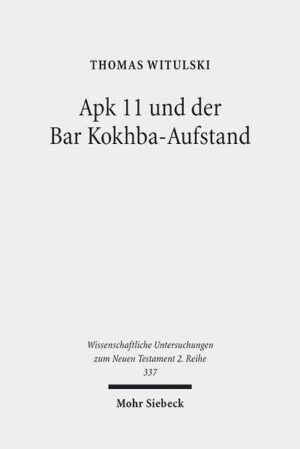 Thomas Witulski überprüft die These der Datierung der Abfassung der Johannesapokalypse in die Zeit zwischen 132 und 135 n. Chr. an Apk 11,1-13 auf ihre Tragfähigkeit. Wird dieser Text auf dem Boden dieser neuen Datierung der Apk zeitgeschichtlich interpretiert, lassen sich viele bis dahin kaum befriedigend erklärte Probleme seiner Auslegung zwanglos lösen: Mit seinen Ausführungen in Apk 11 bezieht sich der Apokalyptiker auf den zwischen 132 und 135 n. Chr. zu datierenden Bar Kokhba-Aufstand. Die beiden in Apk 11 auftretenden "Zeugen" repräsentieren Bar Kokhba und den Priester El'azar, den politischen und den geistlichen Führer dieses zweiten jüdischen Krieges gegen Rom. Nach anfänglichen Erfolgen wird die von ihnen initiierte Rebellion von dem "Tier aus dem Abgrund", dem römischen Kaiser Hadrianus, niedergeschlagen