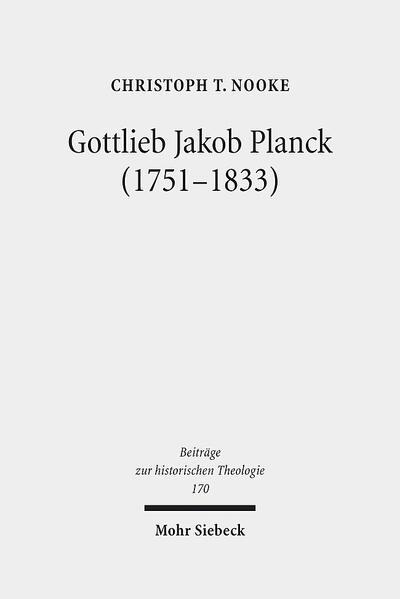 In der Aufklärungszeit vollzog sich in der Theologie ein Transformationsprozess, der in dieser Studie in seiner Tiefe weiter ausgelotet wird. In der perspektivischen Durchleuchtung des Lebens und Wirkens Gottlieb Jakob Plancks (1751-1833) macht Christoph T. Nooke kategoriale Grundfragen der Theologie um 1800 greifbar, die paradigmatisch für die zukunftsfähige Transformation der Aufklärungstheologie stehen. Dabei ist Plancks Wirken durch Toleranz und Vermittlung, aber durchaus auch von einer konservativen Komponente geprägt. Er kann neologisches Gedankengut mit supranaturalistischen Überzeugungen sowie orthodoxen Anliegen verbinden und durch neue methodische Zugriffe auf die Kirchengeschichte, die Theologische Enzyklopädie und die Komparative Symbolik der theologischen Diskussion neue Impulse und Formen verleihen.