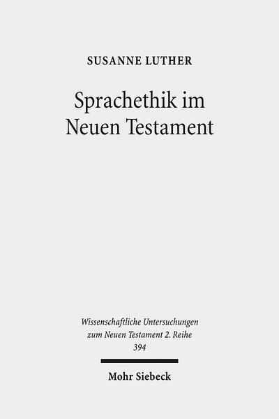 Susanne Luther gibt in ihrer Studie zur Sprachethik im Neuen Testament einen Überblick über sprachethische Weisungen in den neutestamentlichen Texten: Wie also soll und darf geredet werden? Inwiefern ist die Verwendung von Sprache moralisch gut oder schlecht? Insbesondere im Matthäusevangelium, Jakobusbrief und im 1. Petrusbrief werden sprachethische Topoi diskutiert: die zornige Sprache, das Übel der Zunge und die Sprachkontrolle, inadäquate Sprache, die Wahrhaftigkeit der Sprache, die Integrität der Person in Sprache und Handeln sowie Richten und Zurechtweisung. Die Autorin untersucht mit diskursanalytischer Methodik die Anknüpfung der neutestamentlichen Texte an den antiken (paganen wie frühjüdischen) Diskurs zur Sprachethik und beleuchtet die aus den neutestamentlichen Schriften hervorgehenden eigenständigen Positionen.