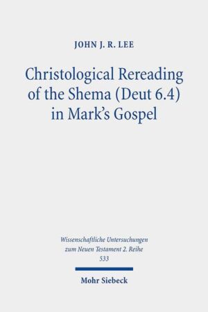 In Mark's Gospel, the Shema language of Deut 6.4 is not merely reiterated in a traditional sense but reinterpreted in a striking way that links Jesus directly and inseparably with Israel's unique God. Such an innovative rereading of the Shema must be understood in light of (a) various elements involved in and surrounding each of the three monotheistic references (Mark 2.7