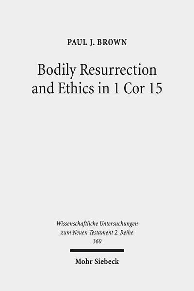 New Testament scholars have long recognized a relationship between the future resurrection and ethics. Paul J. Brown contributes to this ongoing discussion by tracing Paul's logic for connecting the moral imperatives in 1 Cor 15 to the bodily resurrection. The author examines the afterlife belief system of the resurrection-deniers and proposes that their eschatology was informed by Greco-Roman mythology. This enabled the Corinthians to embrace the bodily resurrection of Jesus as a hero and reject the prospect of their own. Brown suggests that Paul strategically leveraged their Greco-Roman thinking in his discussion of the resurrection to argue that their in-Christ status made them partakers of the Messiah's beatific afterlife, and that the Greco-Roman practice of patron emulation should motivate them to live in imitation of the heavenly man.