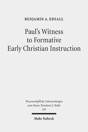 Benjamin A. Edsall provides a new approach to the classic quest for the preaching and teaching (or the kerygma, didache and catechesis) of the early Church. His method draws on ancient communication practices whereby communicators rely on knowledge they expect their audience to possess. This reconstruction of early Christian instruction is based on rhetorical cues in 1 Thessalonians, 1 Corinthians and Romans. Passages are grouped and analyzed according to the way in which they function as appeals to knowledge. This Pauline lens, the author argues, illuminates not only Paul's formative instruction-what he taught while establishing his communities and how he built on this initial instruction in his letters-but also how he assumed certain elements present in his own teaching to be part of a shared formative heritage among non-Pauline communities in Rome.