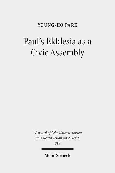 The Greek word ekklesia originally meant the civic assembly of all citizens in the classical Greek democracy. Young-Ho Park argues that the strong civic connotation of this term continued to operate in the political culture of the Hellenistic and Roman periods. The use of ekklesia in second-temple Judaism should also be understood as part of this political culture in which the Jews were substantially incorporated. By adopting this civic term in his letters to his local Gentile congregations, Paul effectively created a symbolic universe in which the Christ worshippers saw themselves as the honorable citizens who represented the city before God. This civic nature of the community was also used as Paul's solution to the Corinthian problem, especially with regard to the Lord's Supper, and provided an organizational principle for the local communities.