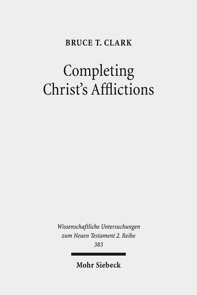 What is the relationship between the preeminent, cosmos-reconciling 'Christ' of Col 1:15-20 and the imprisoned 'Paul' of 1:24-29, who enigmatically 'completes' the former's afflictions as he declares to 'every person' the mystery, long concealed but only now revealed by Israel's God to his holy ones? After finding solid exegetical ground through an unprecedented and exhaustive study of the rare verb antanaplēroō (in 1.24), Bruce Clark tackles this most intriguing, if challenging question. He argues that Col 1, in accord with 2 Cor 5:18-6:4, presents Paul as the utterly unique diakonos ('minister') of the universal ekklēsia and, therefore, as one whose afflictions uniquely complete Christ's own, so that together, revealing the righteousness of God, they initiate the divine reconciliation of 'all things.'