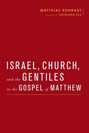 Matthias Konradt explores a problem central to the theological conception of the Gospel of Matthew: What is the cause for the transition from the Israel-centered activities of Jesus and his disciples previous to Easter to the universal mission after Easter, and how is the formation of the church related to Israel's role as God's chosen nation in Matthew's concept? In conjunction with a detailed scrutiny of the traditional interpretation that Matthew propagates the replacement of Israel by the church and-in keeping with this-of the mission to Israel by the universal mission, the author maintains that the Israel-centered and the universal dimension of salvation are positively interconnected in the narrative conception, in which Matthew develops Jesus' messianic identity as the Son of David and the Son of God. Published in North America by Baylor University Press, Waco.