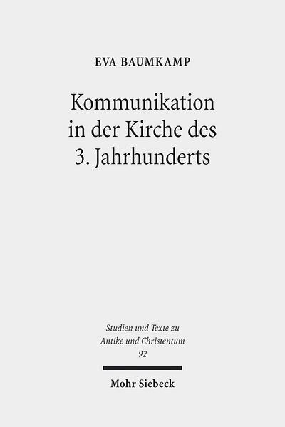 Eva Baumkamp untersucht den Briefverkehr von Bischöfen während der Christenverfolgungen im 3. Jahrhundert im Römischen Reich. Dabei arbeitet sie heraus, wie brieflich Konflikte und Streitigkeiten zwischen Gemeinden und Bischöfen ausgetragen wurden. Die aus der Verfolgungssituation resultierenden Probleme, wie der Umgang mit lapsi, Schismen und Häretikern, wurden reichsweit in Briefen und regional auf persönlichen Treffen der Bischöfe diskutiert. Baumkamp zeigt, dass die Briefe des alexandrinischen Bischofs Dionysius und des karthagischen Bischofs Cyprian ein lebendiges Bild einer sich formierenden Kirche liefern, die über den Austausch von schriftlichen und mündlichen Informationen Strukturen aufbaute und festigte. Die Institutionalisierung des Briefverkehrs und des Synodalwesens leistete damit auch einen entscheidenden Beitrag zum Erfolg des Christentums und der Etablierung der Kirche im Imperium Romanum.