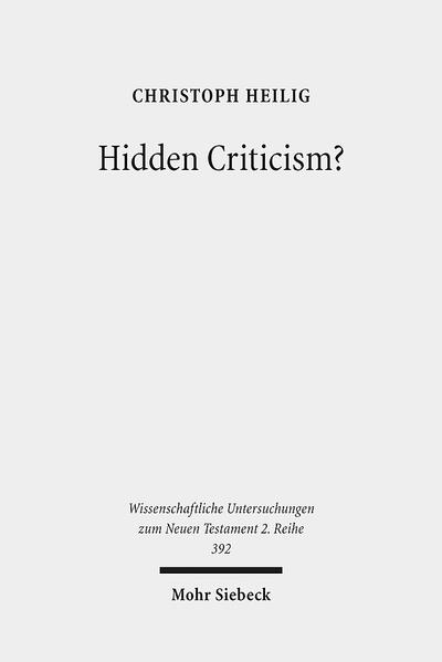 Paul has been regarded as being uncritical of the Roman Empire for a long time, not least because of his apparent call to obey the state in Rom 13:1-7. However, recent scholarship has questioned this assumption by pointing to "hidden criticism" in the letters of the apostle. But how can we decide, in a methodologically sound way, whether such a counter-imperial message lies beneath the surface of the text? On the basis of insights from the philosophy of science, Christoph Heilig suggests several analytical steps for examining this paradigm. He concludes that the hypothesis that we can identify critical "echoes" of the Roman Empire in Paul's letters needs to be modified for it to be maintained. In particular, concern over the danger of overt criticism and subsequent persecution do not sufficiently justify this interpretative hypothesis. Nevertheless, Heilig concludes that the search for a counter-imperial subtext in Paul could turn out to be heuristically fruitful so long as the limitations of the approach are heeded. Hence, a re-evaluation of Pauline passages in light of Paul's engagement with ideas from his Roman environment is encouraged.