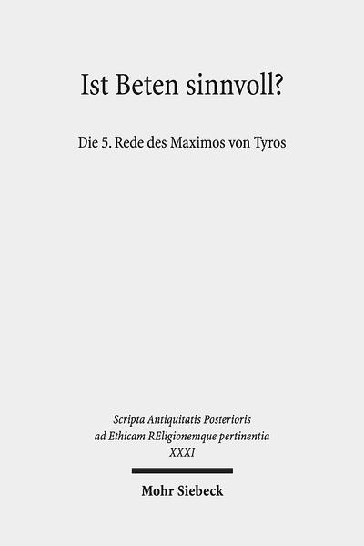 Ist Beten sinnvoll? In einem seiner philosophischen Lehrvorträge widmet sich Maximos von Tyros dem Gebet und dem hinter den Vorstellungen vom Gebet stehenden Gottesbild. Lässt sich Gott beeinflussen? Und falls ja: wüsste der Mensch überhaupt, worum sinnvoll zu bitten wäre? Ausgehend von mythischen Beispielen diskutiert der Philosoph die philosophischen Implikationen des Bittgebets und plädiert für ein Verständnis des Gebets als eines fortwährenden Gesprächs mit dem Göttlichen. Neben dem Text und einer kommentierten Übersetzung bietet der Band eine ausführliche Einführung in den Autor und sein Werk sowie Beiträge aus den Bereichen Philosophie und klassische Archäologie, Neues Testament und frühe Kirchengeschichte, die die Rede in den zeitgenössischen philosophisch-religiösen Diskurs zum Gebet und dessen sozialgeschichtliche Dimensionen einordnen.