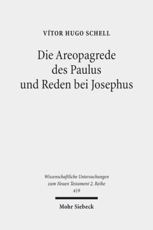 Vítor Hugo Schell betrachtet die Apostelgeschichte als historisches Kunstwerk und versucht, durch die Analyse der Areopagrede im 17. Kapitel, neue Facetten der literarischen Strategien ihres Verfassers zu entdecken. Durch einen Vergleich mit Josephus gewinnt er eine neue Perspektive der wissenschaftlichen Betrachtung der Apg und der Areopagrede. Die Areopagrede wird den Reden aus Bellum und Antiquitates, den zwei längsten Darstellungen des Josephus und den einzigen erhaltenen Beispielen einer begrenzten "Untergattung" innerhalb der frühjüdischen Historiographie, gegenübergestellt. Dabei lautet eine der grundlegenden Fragen des Autors: Wie tragen die Reden bei Josephus zum besseren Verständnis der Areopagrede aber auch zum Verständnis des Verfassers der Apg, sowie des Josephus als antikem Geschichtsschreiber bei? Vítor Hugo Schells Vergleich von formalen und thematischen Merkmalen der Areopagrede mit entsprechenden Merkmalen bei Josephus leistet einen spezifischen Beitrag für die Interpretation dieser Rede und des gesamten lukanischen Werkes.