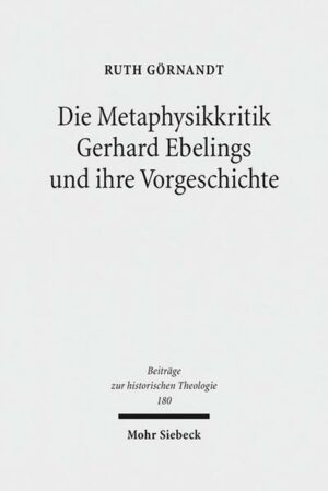 Die Metaphysikkritik Gerhard Ebelings und ihre Vorgeschichte | Bundesamt für magische Wesen