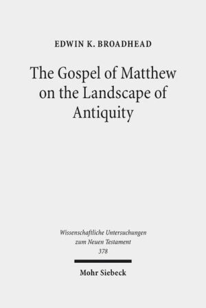 The Gospel of Matthew is an oeuvre mouvante (a work in process), and the dynamics of this process are essential to its identity and function. This understanding of the Gospel of Matthew stands in distinction from the long history of research centered on Matthew the author and his design for the gospel. Focused instead on tradition history—the history of composition and transmission—Edwin K. Broadhead's approach keeps open the dialectical engagements and the conflicting voices intrinsic to the Gospel of Matthew. As a result, the consistently Jewish textures of this gospel are emphasized, there is a broader engagement with the landscape of antiquity, and serious attention is given to further developments in the history of transmission. This focus on the developing tradition thus highlights, rather than suppresses, the viability and the generative potential of such discourses.