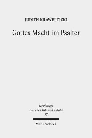 Judith Krawelitzki zeigt in dieser Studie, dass die explizite Rede von Gottes Macht im Psalter nicht nur ihren Schwerpunkt, sondern auch ihren Ursprung hat. Dort lassen sich drei eng miteinander verbundene Aspekte erkennen, unter denen Gottes Macht wahrgenommen worden ist: Macht als Wesenseigenschaft Gottes, Macht als Anteilgabe an den Menschen sowie Gottes Handeln in der Welt und am Menschen als Erweis seiner Macht. Entscheidend ist, dass Gottes Macht dem Wesen nach immer Rettungsmacht ist und darin Ausdruck seiner Liebe. Diese im Psalter ausgebildete Theologie hat die übrigen Schriften des Alten Testaments geprägt. Dabei ist eine deutliche Rückbindung an die Gebetssprache erhalten geblieben. Offenkundig hat Macht als Verstehens- und Deutungsrahmen für Gottes Wesen und Wirken nachhaltig erschließende Kraft gehabt.