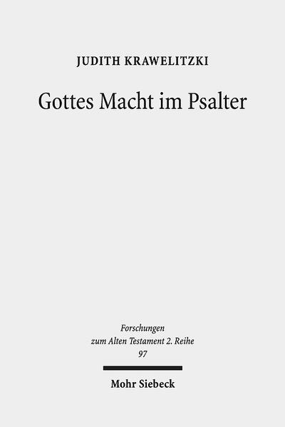 Judith Krawelitzki zeigt in dieser Studie, dass die explizite Rede von Gottes Macht im Psalter nicht nur ihren Schwerpunkt, sondern auch ihren Ursprung hat. Dort lassen sich drei eng miteinander verbundene Aspekte erkennen, unter denen Gottes Macht wahrgenommen worden ist: Macht als Wesenseigenschaft Gottes, Macht als Anteilgabe an den Menschen sowie Gottes Handeln in der Welt und am Menschen als Erweis seiner Macht. Entscheidend ist, dass Gottes Macht dem Wesen nach immer Rettungsmacht ist und darin Ausdruck seiner Liebe. Diese im Psalter ausgebildete Theologie hat die übrigen Schriften des Alten Testaments geprägt. Dabei ist eine deutliche Rückbindung an die Gebetssprache erhalten geblieben. Offenkundig hat Macht als Verstehens- und Deutungsrahmen für Gottes Wesen und Wirken nachhaltig erschließende Kraft gehabt.