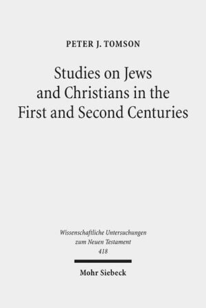 The present volume gathers up studies by Peter J. Tomson, written over thirty-odd years, that deal with ancient Jewish law and identity, the teachings of Jesus, the letters of Paul, and the historiography of early Jews and Christians. Notable subject areas are Jewish purity laws, divorce law, and the use of the name 'Jews'. The author also examines Jesus' teachings as understood in their primary and secondary contexts, the various situations Paul's highly differentiated rhetoric may have addressed, and the causes contributing to the growing tension between Jews and Christians and the so-called parting of the ways.