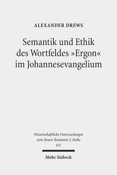 In dieser Studie stellt Alexander Drews den Gebrauch, die Semantik und die moralische Signifikanz des Wortfeldes Ergon im Johannesevangelium heraus. Dabei diskutiert er alle relevanten Belegstellen und vergleicht ihre Bedeutung mit dem berühmten Ergon -Argument von Aristoteles und einem antiken Textkorpus. Das Herzstück der Arbeit ist ein ausführlicher exegetischer Teil, in dem das Wortfeld auf seine ethische Wirkung hin ausgewertet wird. Als zentral wird hier der Abschnitt in Joh 3,18-21 gesehen, der eine Perspektive vom 'Raum des Lichts', vom 'Raum der Dunkelheit' und einem 'ambivalenten Handlungsraum' eröffnet und damit dem Leser Handlungsimpulse bietet. Methodisch beschreitet der Autor Neuland, indem er in Bezug auf die Semantik die Korpuslinguistik erprobt und in Bezug auf die Ethik die Methodologie zur 'impliziten Ethik' von Ruben Zimmermann anwendet.