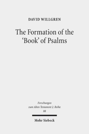 In this study, David Willgren attempts to provide answers to two fundamental questions in relation to the formation of the 'Book' of Psalms: "how?" and "why?". The first relates to the diachronic growth of the collection (how are these processes to be reconstructed, and on what grounds?), while the second relates to questions of purpose (to what end are psalms being juxtaposed in a collection?). By conceptualizing the 'Book' of Psalms as an anthology, and by inquiring into its poetics by means of paratextuality, David Willgren provides a fresh reconstruction of the formation of the 'Book' of Psalms and concludes, in contrast to the canonical approach, that it does not primarily provide a literary context for individual psalms. Rather, it preserves a dynamic selection of psalms that is best seen not as a book of psalms, but as a canon of psalms. This work was awarded with SEK 50.000 by The Royal Swedish Academy of Letters, History and Antiquities as a "" (förtjänt vetenskapligt arbete).