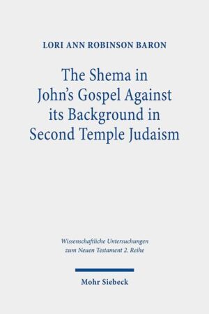 The Shema (Deut 6:4-5) is the lens through which Lori A. Baron explores Johannine Christology and the fraught relationship between John's Gospel and Judaism. She begins by examining the use of the Shema in the Hebrew Bible and Second Temple literature, where it is frequently evoked in scenes of covenant renewal