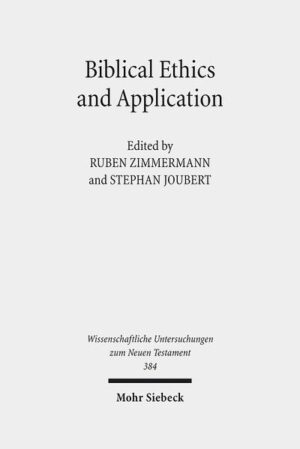 The authors of this volume discuss the relevance and influence of various Old and New Testament documents, and early Christian and Jewish texts in terms of their impact in shaping the moral character, identity, and behaviour of the specific communities in which they were produced as well as their ethical application throughout the centuries. Against a narrow understanding of ethics, the term "application" is not used to analyse the texts of the Bible as step-by-step manuals for moral conduct. Rather, the contributors engage with biblical texts within the framework of a complex hermeneutical process of application of the relevance of these texts in contemporary ethical discourse. It is only when we understand more precisely what the texts themselves offer in terms of their self-understanding that we can reflect critically upon such hermeneutical processes and the appropriation of these biblical texts in contemporary ethical debates in different cultures as well as in current ethical theories and moral philosophy.