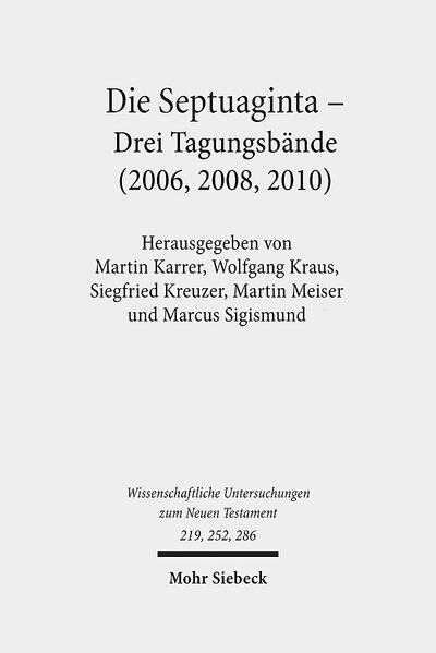 Die Septuaginta ist als jüdische Bibelübersetzung ab dem 3. Jh. v. Chr. entstanden. Sie wurde zur zentralen Grundlage des Judentums in der griechisch-hellenistischen Welt und in weiterer Folge für die Verbreitung des Christentums. Sie wurde von den meisten neutestamentlichen Autoren als Grundlage ihrer Schriftzitate benutzt und ist das Alte Testament in den orthodoxen Kirchen. Zudem gibt sie Einblick in das Schriftverständnis und die Theologie des Griechisch sprechenden Judentums in der Antike. In textgeschichtlicher Hinsicht ist sie die wichtigste Quelle neben dem hebräisch-masoretischen Text, zumal sie, anders als die biblischen Texte aus Qumran, vollständig überliefert ist. Die Septuaginta-Forschung bildet einen eigenständigen Bereich neben der Erforschung der hebräischen Bibel und liegt im Schnittfeld mit dem Neuen Testament und mit antiker Geschichte und Religionsgeschichte. Erstmals sind nun die ersten drei Bände, die aus den internationalen Tagungen des Projektes Septuaginta Deutsch erwachsen sind, im Paket zum Sonderpreis erhältlich. Sie enthalten Studien zum Text und zur Textgeschichte der Septuaginta, zu ihrer Philologie und Geographie sowie zur Theologie und zur Rezeptionsgeschichte und geben einen Überblick über den gegenwärtigen Forschungsstand.