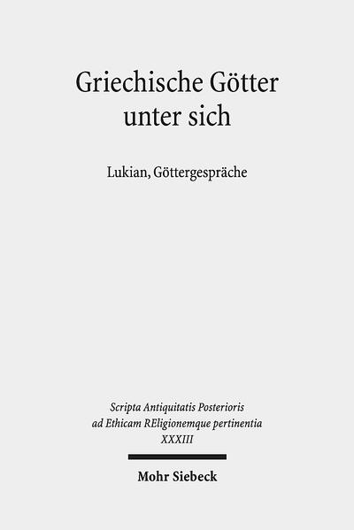 In den lukianischen Göttergesprächen wird die traditionelle griechische Götterwelt einer dezidiert ironisch-satirischen Beleuchtung ausgesetzt, die im 2. Jh. n. Chr. nicht zuletzt dem jungen Christentum wichtige Argumente zur Bekämpfung des alten Götterglaubens liefern konnte. Die insgesamt fünfundzwanzig lebendigen dialogischen Szenen haben sich in den letzten Jahrzehnten nur begrenzter Aufmerksamkeit erfreut