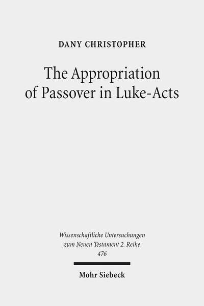 Within Lukan scholarship, studies on the theme of Passover have mostly been confined to the pericope of the Last Supper (Luke 22:1-20). Few have ventured outside it and explored the presence, let alone the significance, of the theme in other passages throughout Luke-Acts. Thus, the aim of this study by Dany Christopher is to show where, how, and why Luke appropriates the theme of Passover in his writings. The author proposes that besides the passion narrative, allusions to Passover can be found in three other sets of passages: the infancy narrative, the Parousia discourses in Luke 12 and Luke 17, and the rescue stories of Peter (Acts 12) and Paul (Acts 27). He shows that the theme of Passover plays a major role in how Luke structures his narratives and conveys the message of God's salvation.
