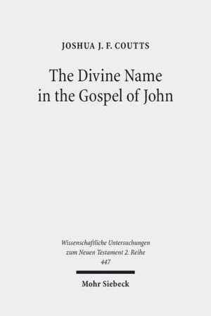 One of the distinctive features of the Fourth Gospel is the emphasis it places on the "name" (ὄνομα) of God. As the earliest Christian texts already exhibit a shift toward Jesus's name as the cultic or divine name, what might have motivated the Evangelist to this recovery of the divine name category? Joshua J. F. Coutts argues that the divine name acquired particular significance through the Evangelist's reading of Isaiah, which, in combination with the polemical experience and pastoral needs of early Christians, formed the impetus for his interest in and emphasis on the divine name.