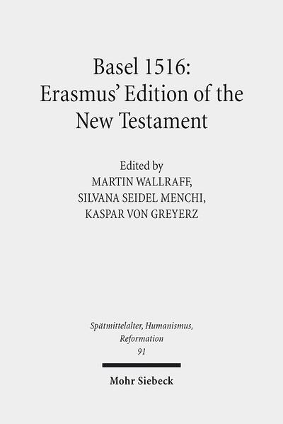 In 1516, Erasmus of Rotterdam's version of the New Testament, featuring the editio princeps of the Greek text, a revised Latin translation and comprehensive annotations, was published by Johann Froben in Basel. The edition proved to be of great significance for the history of scholarship and books. It marked a milestone in classical text publishing and laid the foundation for the reception of the Biblical text during the Reformation and Counter-Reformation. The Greek text was also to remain the standard form-textus receptus-for centuries. With the extended and revised Erasmus editions of 1519, 1522, 1527 and 1535, the work enjoyed unique commercial success. The contents of this volume are based on a conference held in Basel in anticipation of the first edition's forthcoming 500thanniversary. Contributions by 15 internationally acknowledged specialists provide a comprehensive overview of the latest research results on this epochal edition. The philological pre-history, the Greek text and additions (forewords, annotations, Erasmus' Latin translation) as well as communication and reception of the work are highlighted. It also offers new insights into Erasmus' publication activities and the history of the Biblical text.