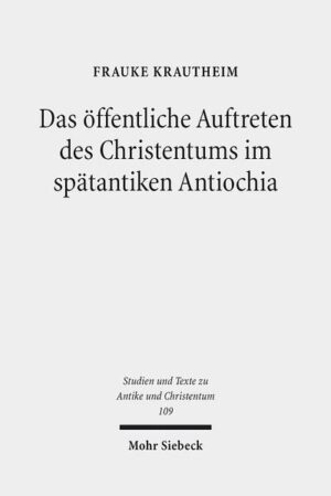 Seit dem 1. Jahrhundert fasste das Christentum in Antiochia Fuß. Die Stadt wurde ein wichtiges Zentrum für die Ausbreitung des Christentums, aber noch im 4. Jahrhundert prägten hellenistische Elemente die Metropole. Eine vielfältige Unterhaltungskultur bestimmte das öffentliche Leben und gewährte den Zusammenhalt der heterogenen Bevölkerung. Mit dieser Situation war der christliche Prediger Johannes Chrysostomos konfrontiert. Als aufmerksamer Beobachter seiner Umwelt gebrauchte er in seinen Predigten Metaphern, die Aspekte des urbanen Lebensrhythmus' aufnehmen, um seine Botschaft verständlich und attraktiv zu vermitteln. Frauke Krautheim analysiert die Strategie des Predigers, das Christentum zu den bestehenden topographischen, kulturellen wie religiösen Gegebenheiten in Konkurrenz zu setzen, um so die Identität mit dem christlichen Glauben zu stärken. Besondere Berücksichtigung findet hierbei die Agonmetaphorik in ausgewählten Märtyrerpredigten des Stadtpredigers.