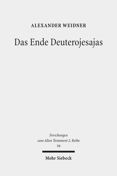 Seit Bernhard Duhm hält man Jes 55 entweder für das Schlusskapitel Deuterojesajas oder das einer Fortschreibung. In letzter Zeit wurde dagegen jedoch vermehrt und von unterschiedlicher Seite Einspruch erhoben. Alexander Weidner zeigt, dass dieses Kapitel eine Brücke zwischen Jes 54 und Jes 60 bildet, aber tatsächlich jünger als diese beiden Kapitel ist. Ausgehend von Kap. 55 wird vornehmlich das Werden von Jes 40.46-55.60 in den Blick genommen. Der Kern Deuterojesajas bestand in Jes 40,12-46,11*. Jes 48,20 wird dabei für erheblich jünger gehalten. Außerdem zeigt der Autor, dass besonders die Kapitel 40.48-52.54f. eine vielschichtige Entstehungsgeschichte hinter sich haben. Ein abschließender Blick auf die Septuaginta lehrt, dass diese in vielen Fällen nicht als ungenaue Übersetzung zu gelten hat, sondern die Stellen, an denen die moderne Literarkritik ansetzt, nicht nur wahrnimmt, sondern auch bewusst glättet.