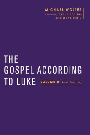 In this fifth volume of the Baylor-Mohr Siebeck Studies in Early Christianity series, Michael Wolter provides a detailed, verse-by-verse interpretation of the Third Evangelist's Gospel (Luke 9:51--24). His approach to a sustained reading of Luke's Gospel is comprehensive. He carefully places Luke's narrative of Jesus in its cultural context, paying close attention to the relationship of the Gospel with its Jewish and Greco-Roman environment and performs form-critical and narrative analysis of the specific stories