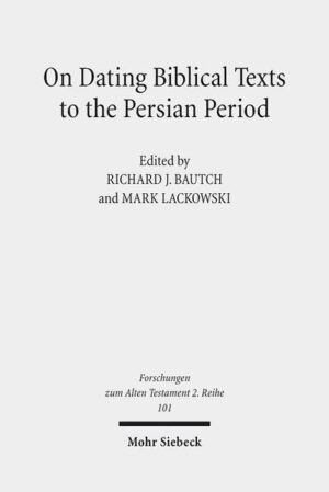 In the last two decades, increasing numbers of texts have been suggested as coming from or edited during the Persian period, but these discussions do not always reflect extensively on the assumptions used in making these claims or the implications on a broader scale. Earlier generations of scholars found it sufficient to categorize material in the biblical books simply as "late" or "postexilic" without adequately trying to determine when, by whom, and why the material was incorporated into the text at a fixed point in the Persian period. By grappling with these questions, the essays in this volume evince a greater degree of precision vis-à-vis dating and historical context. The authors introduce the designations early Persian, middle Persian, and late Persian in their textual analysis, and collectively they take significant steps toward developing criteria for locating a biblical text within the Persian period.